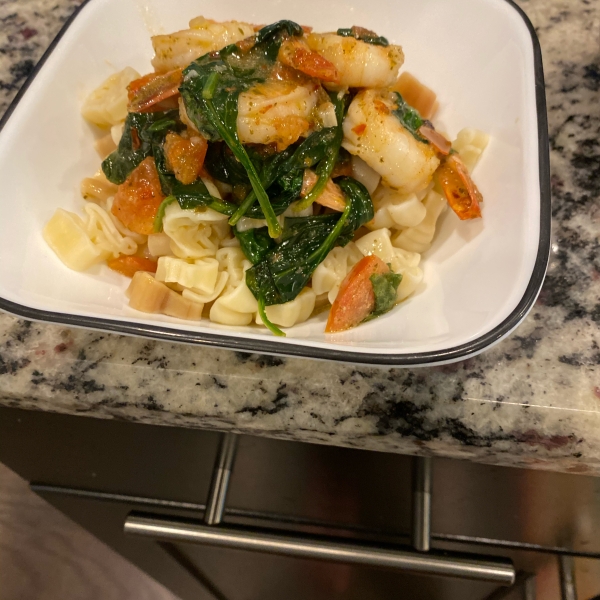 My Special Shrimp Scampi Florentine