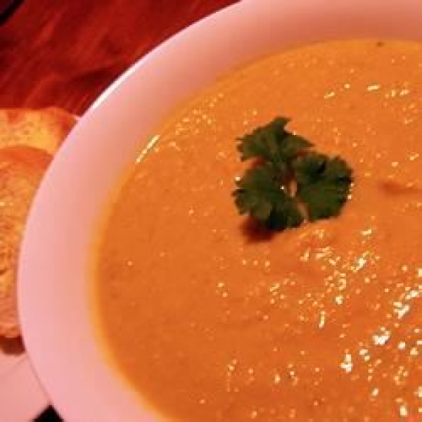 Pumpkin, Sweet Potato, and Leek Soup