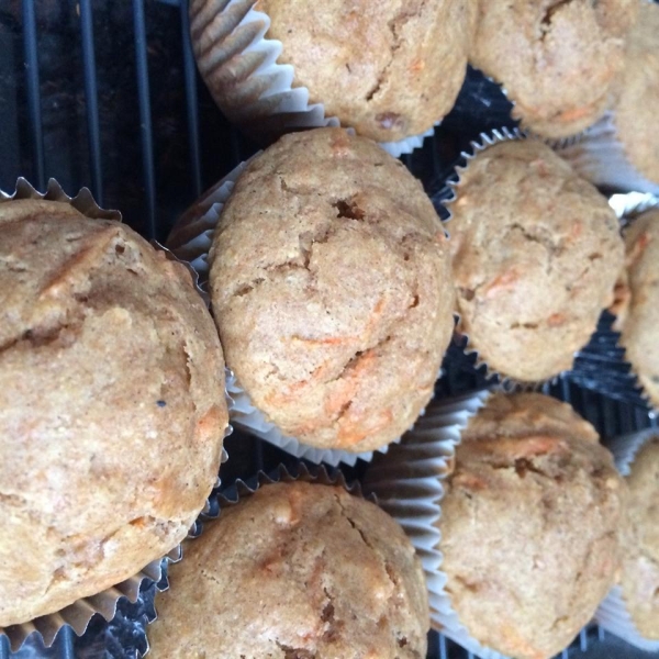 Dark Carrot Raisin Muffins