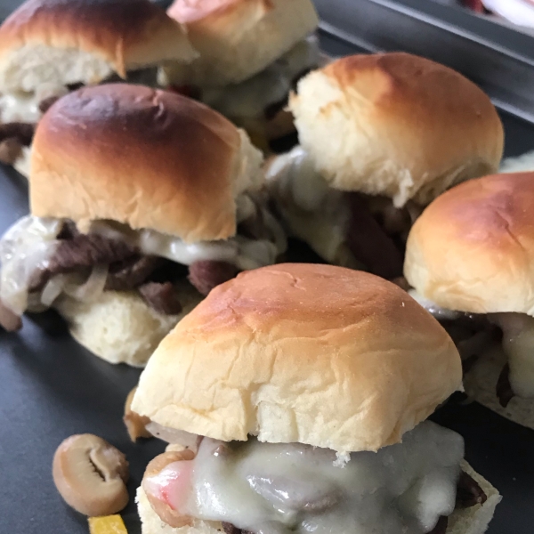 Philly Steak And Cheese Sliders