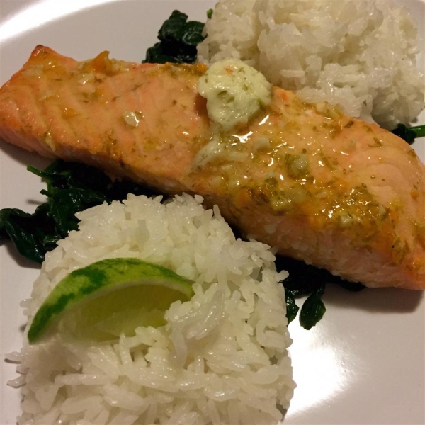 Grilled Salmon with Habanero-Lime Butter