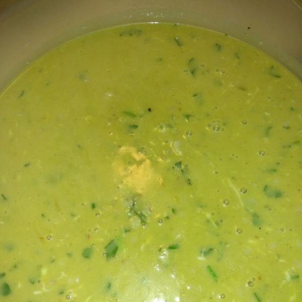 Light Coconut Cream Broccoli and Barley Soup