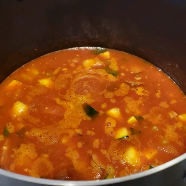 Spicy Sausage and Red Pepper Soup