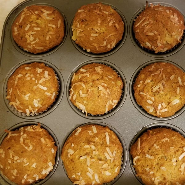 Simple Pina Colada Muffins