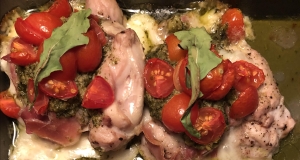 Prosciutto-Stuffed Baked Chicken Breasts with Pesto