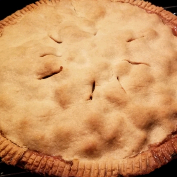 Fast Apple Rhubarb Pie