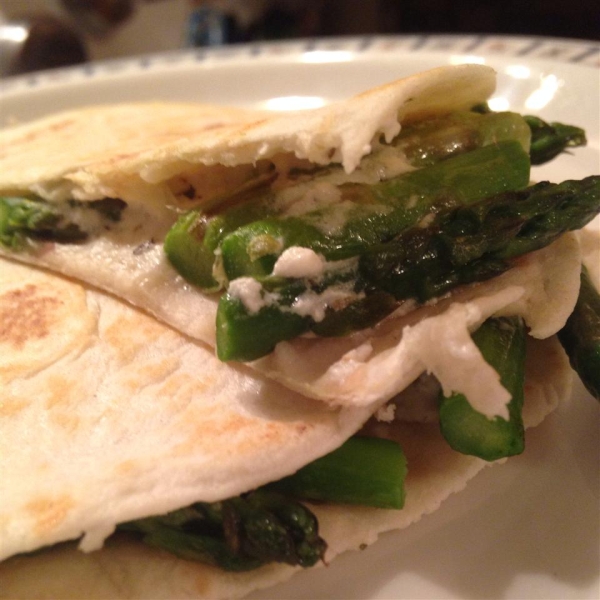 Asparagus and Goat Cheese Quesadillas