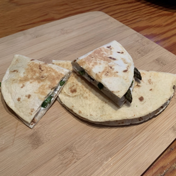 Asparagus and Goat Cheese Quesadillas