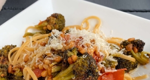 Linguini with Roasted Broccoli Pesto