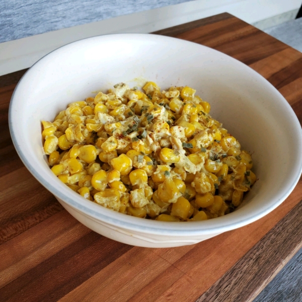 Quick Creamed Curried Corn