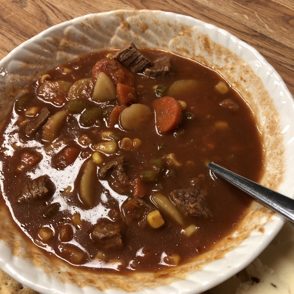 Slow Cooker Beef Vegetable Soup