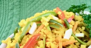 Golden Cauliflower Rice with Garden Vegetables