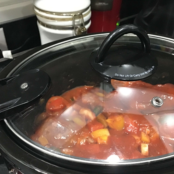 Slow Cooker Sausage with Sauce