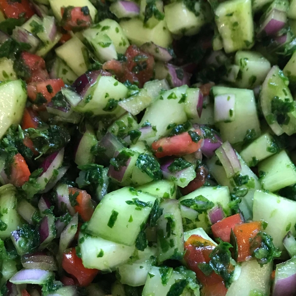 Amazing Cucumber Basil Salad