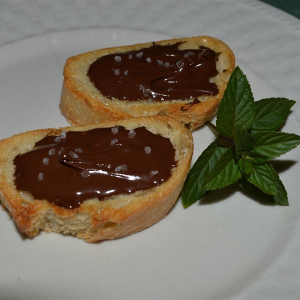 Chocolate Sea Salt Crostini