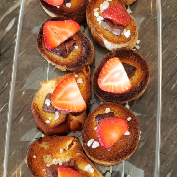 Chocolate Sea Salt Crostini