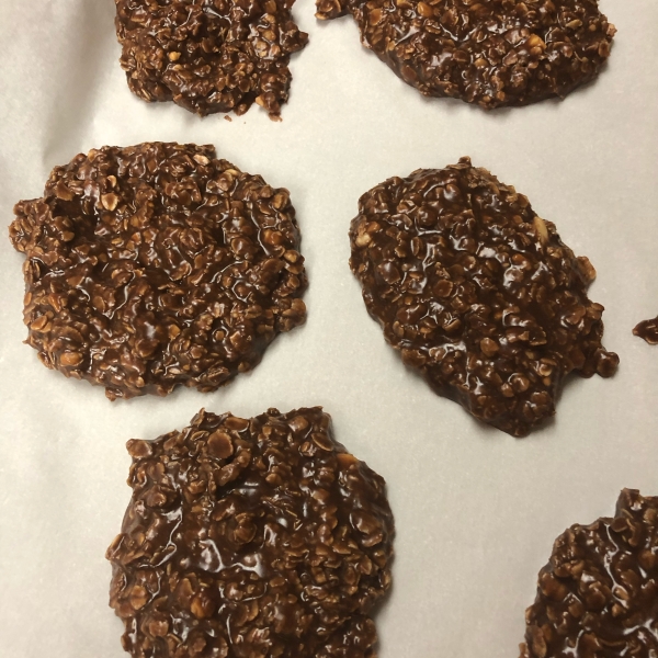 Peanut Butter Cocoa No-Bake Cookies