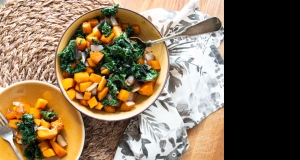 Balsamic Butternut Squash with Kale