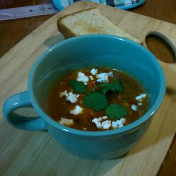 Rainbow Roasted Pepper Soup