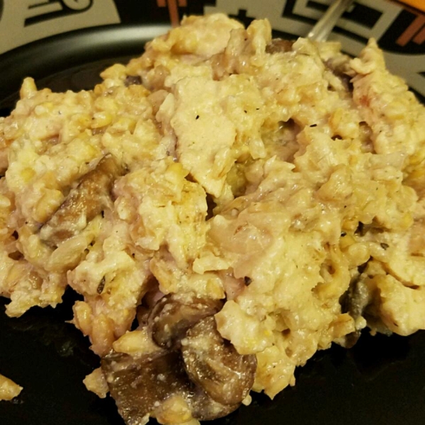 Mushroom Chicken Barley Risotto