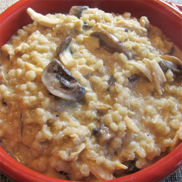 Mushroom Chicken Barley Risotto