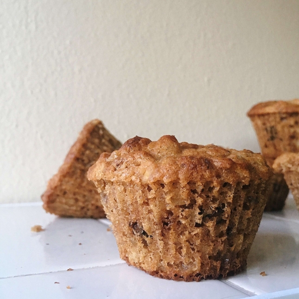 Toasted Oat Muffins with Apricots, Dates, and Walnuts