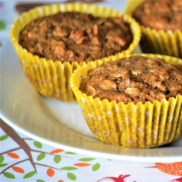 Toasted Oat Muffins with Apricots, Dates, and Walnuts