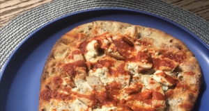 Buffalo Chicken Naan Pizza