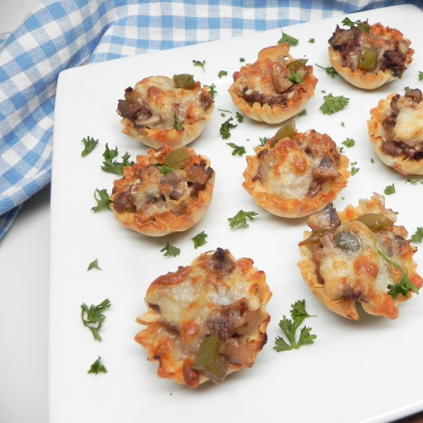 Philly Cheesesteak Phyllo Bites