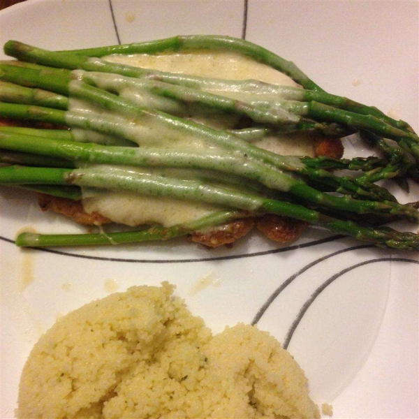 Quick Chicken with Asparagus and Provolone
