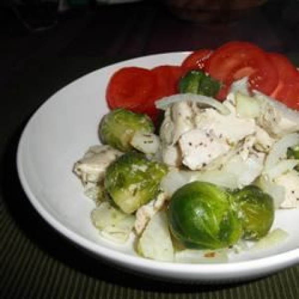 Baked Chicken & Brussels Sprouts