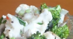 Zesty Broccoli and Cauliflower Salad