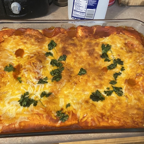 Beef Enchiladas with Spicy Red Sauce