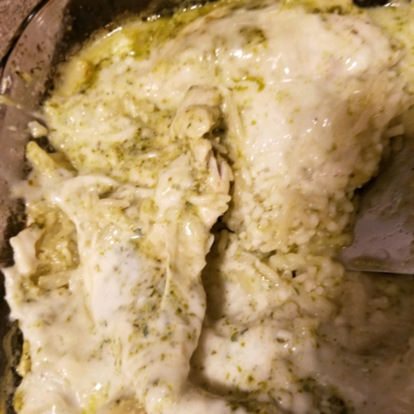 Pesto Chicken and Rice Bake