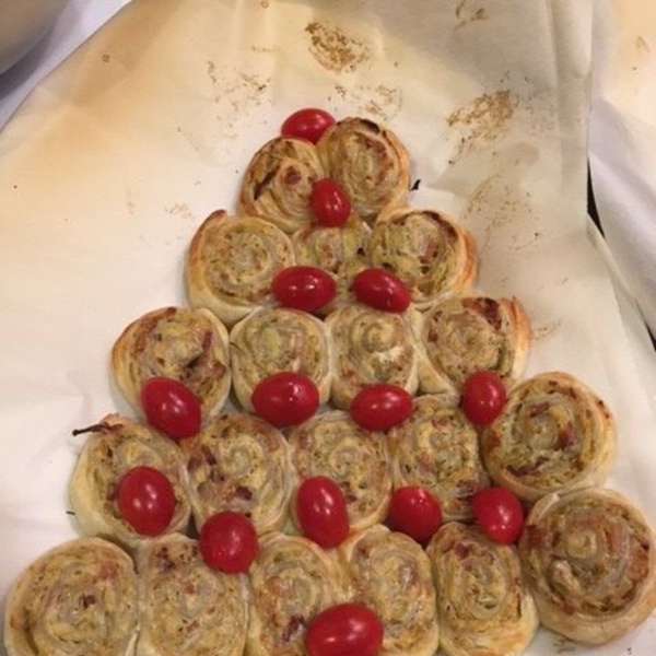 Puff Pastry Pull-Apart Christmas Tree
