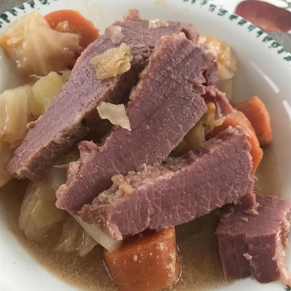 Coconut Milk Corned Beef and Cabbage