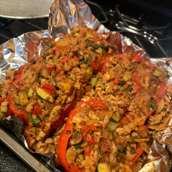 Stuffed Peppers with Turkey and Vegetables