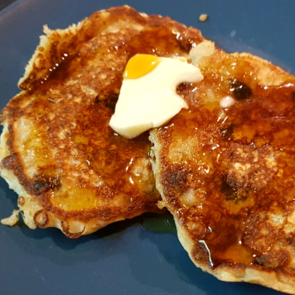 Overnight Raisin Oatmeal Pancakes