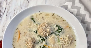 Gnocchi, Spinach, and Meatball Soup