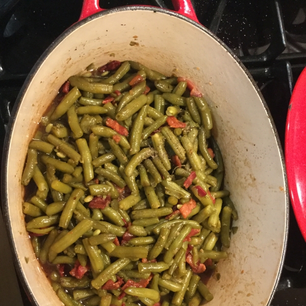 Sweet and Sour Green Beans with Bacon