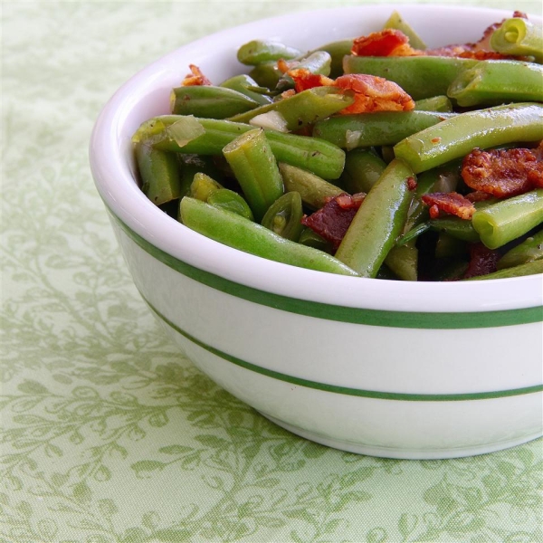 Sweet and Sour Green Beans with Bacon