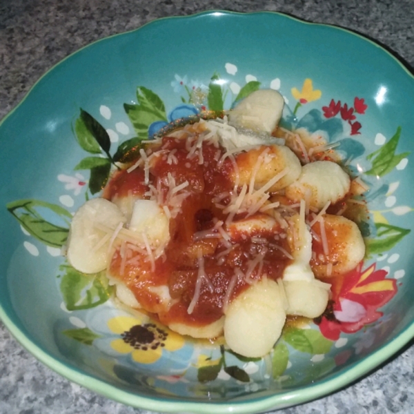 Gnocchi with Tomato Sauce and Mozzarella