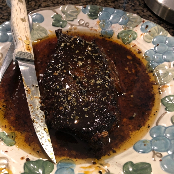 Flat Iron Steak with Balsamic Reduction