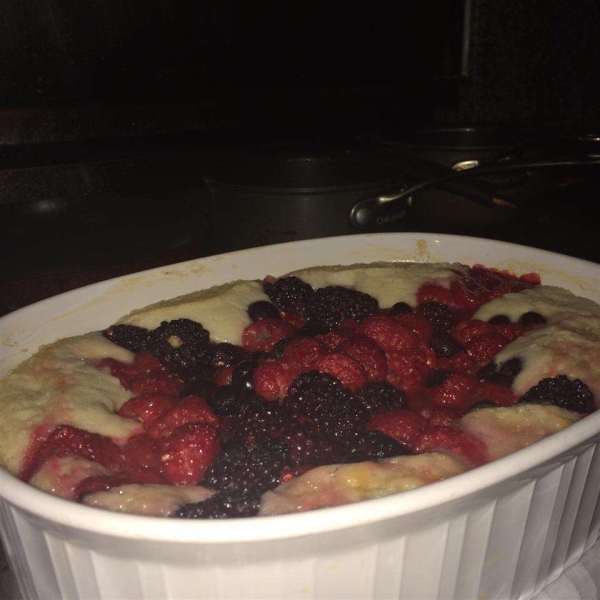Raspberry and Blueberry Cobbler