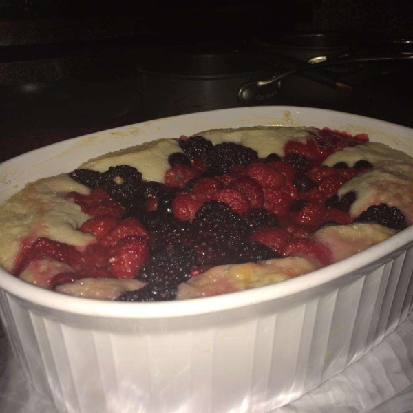 Raspberry and Blueberry Cobbler