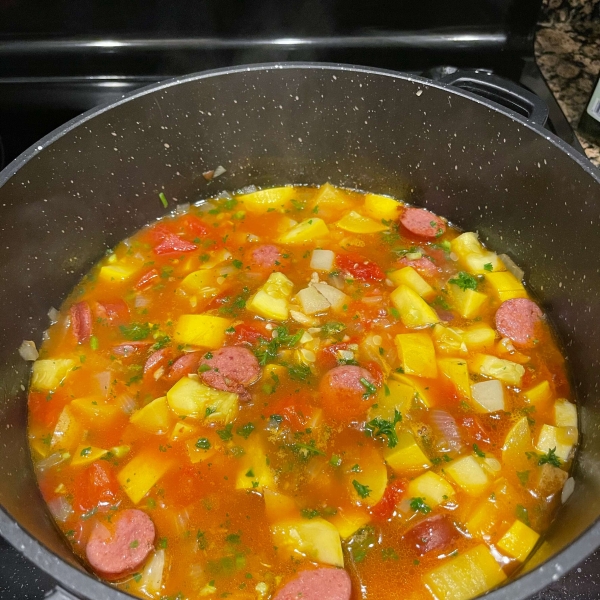 Summer Squash and Sausage Stew