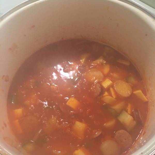 Summer Squash and Sausage Stew