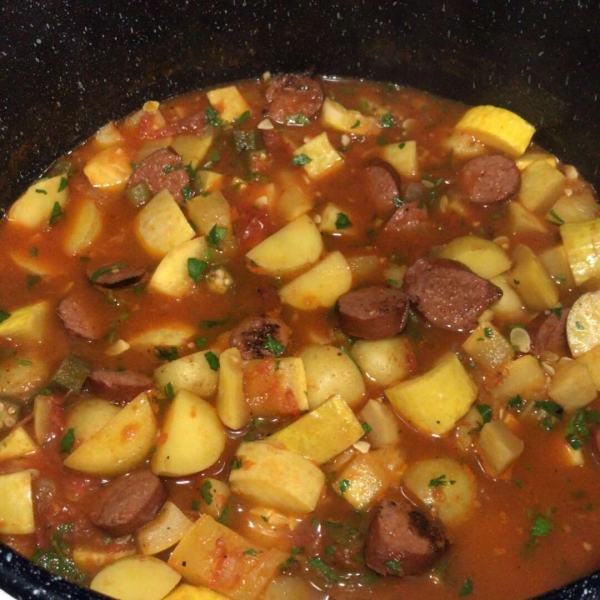 Summer Squash and Sausage Stew