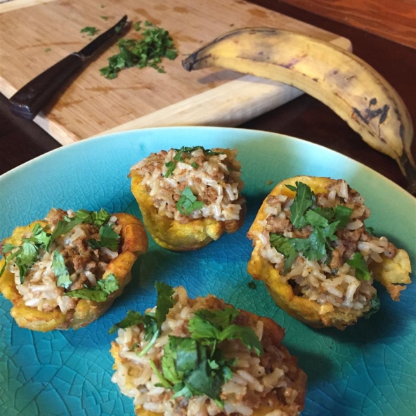 Tostones Rellenos (Stuffed Plantain Cups)