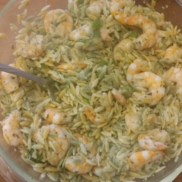 Shrimp Orzo Pesto